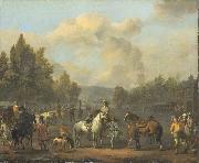 LINGELBACH, Johannes The riding school oil painting